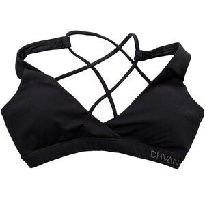 DHVANI Black Criss-Cross Sports Bras Size Small